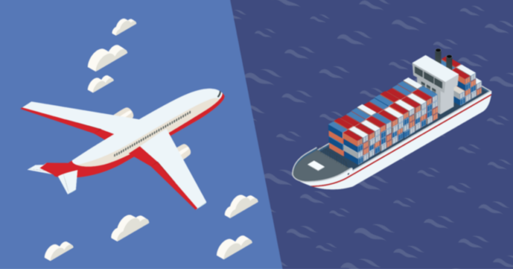Sea Freight vs Air Freight for UK Relocation- Which Option Makes Sense for You? - acorn movers - dubai