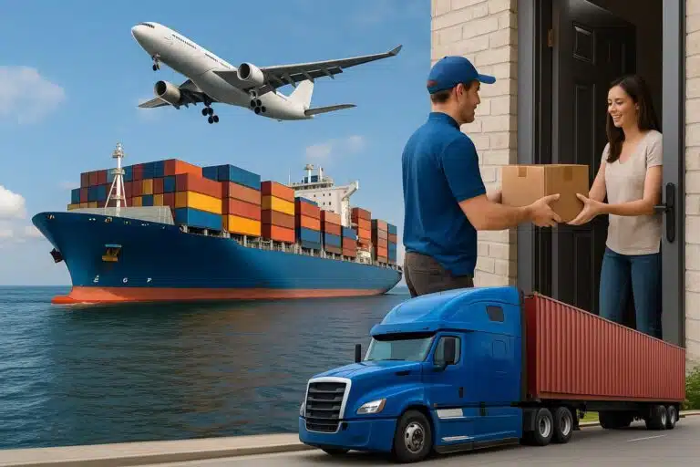 Port-to-Port vs Door-to-Door Shipping - acorn movers - dubai